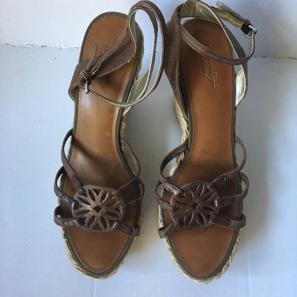 American Eagle Outfitters Leather & hemp wedges - Picture 5 of 6